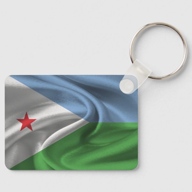 Porte-clés Drapeau de Djibouti (Recto)