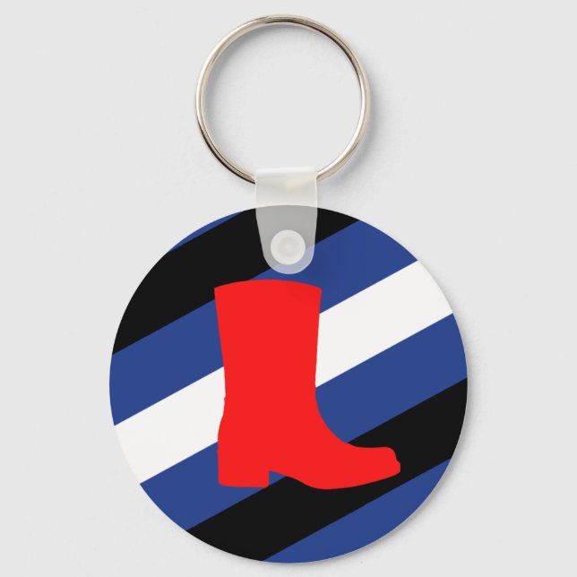 Porte-clés Drapeau de fierté de bottes (Recto)