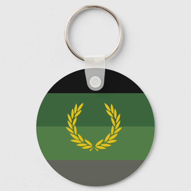 Porte-clés Drapeau de fierté de l'uniforme militaire (Recto)