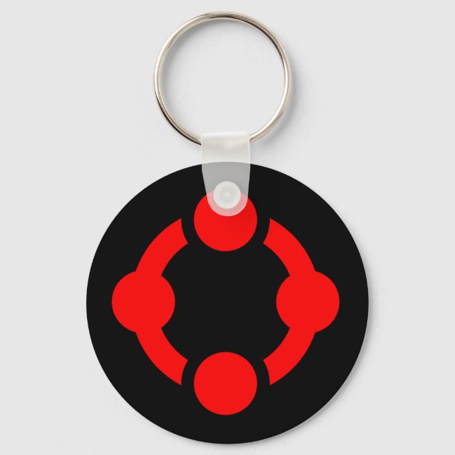 Porte-clés Drapeau de fierté de niche (noir) (Recto)