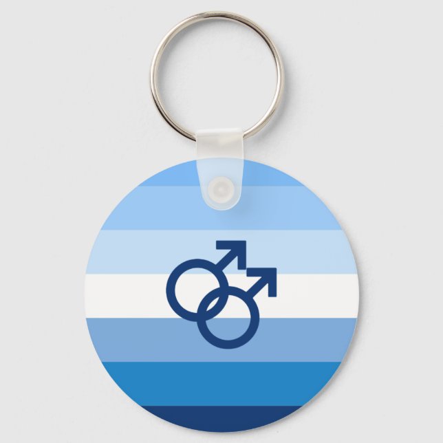 Porte-clés Drapeau de fierté gay MLM (Recto)