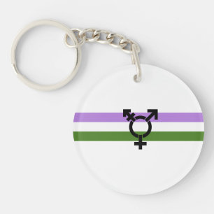 Porte-clés Drapeau de fierté genderqueer