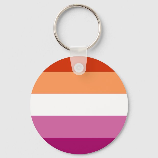 Porte-clés Drapeau de fierté lesbienne (5 bandes) (Recto)