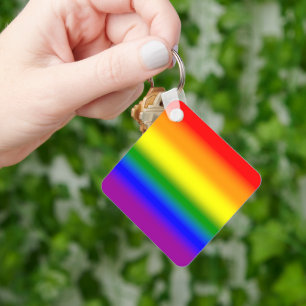 Porte-clés Drapeau de fierté LGBT+ arc-en-ciel à dégradé - Dr
