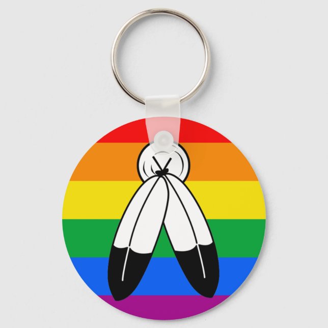 Porte-clés Drapeau de fierté LGBTQ+ Two-Spirit (Recto)