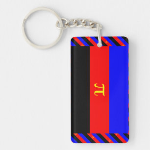 Porte-clés Drapeau de fierté polyamoureuse