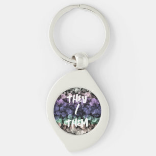 Porte-clés Drapeau de fierté Uingender Boho Groovy Bulles Écl