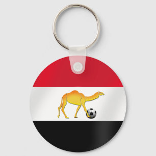 Porte-clés Drapeau de football égyptien à chameau du désert