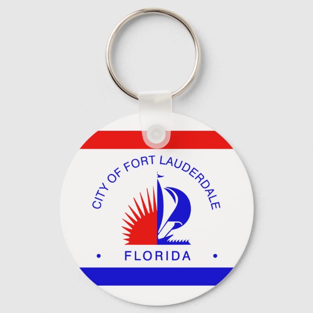 Porte-clés Drapeau de Fort Lauderdale, Floride (Recto)