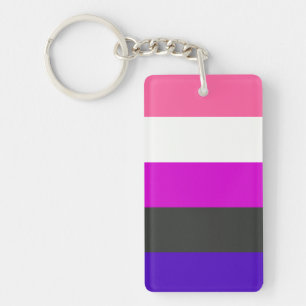 Porte-clés Drapeau de Genderfluid