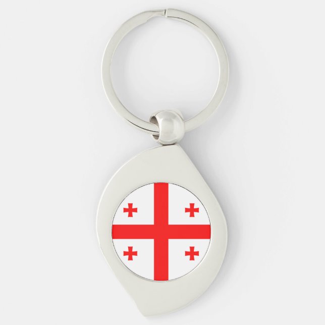 Porte-clés Drapeau de Géorgie (Devant)