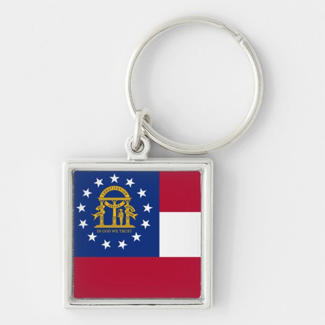 Porte-clés Drapeau de Géorgie (Devant)