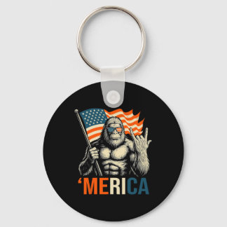 Porte-clés Drapeau de gorille ‘merica Lunettes de soleil drôl