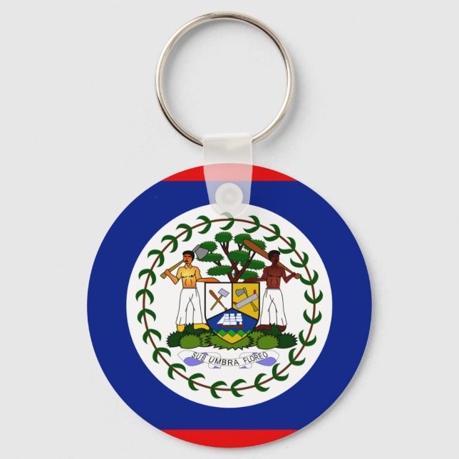 Porte-clés Drapeau de haute qualité Belize (Recto)