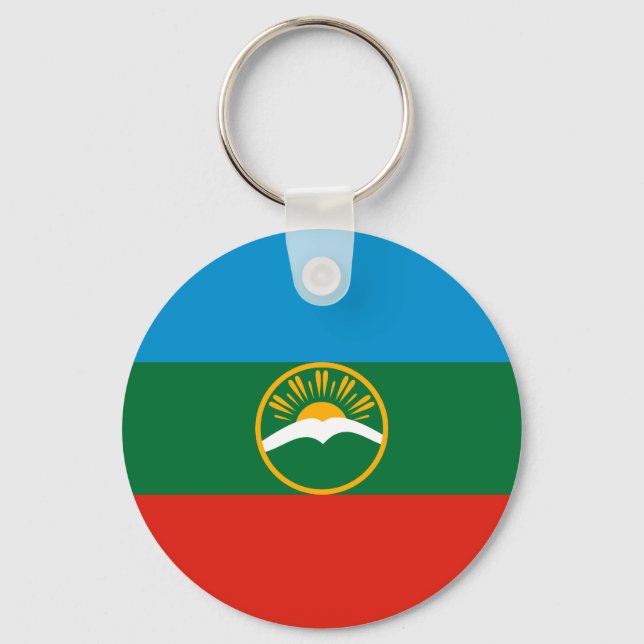 Porte-clés Drapeau de Karatchaïévo-Tcherkessie (Recto)