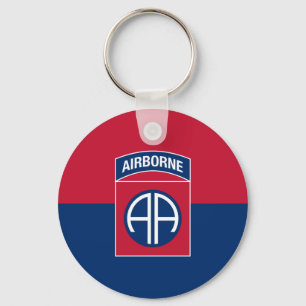Porte-clés Drapeau de la 82e division aéroportée vétéran mili