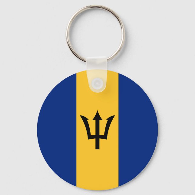 Porte-clés Drapeau de la Barbade (Recto)