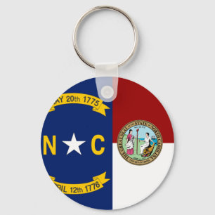 Porte-clés Drapeau de la Caroline du Nord