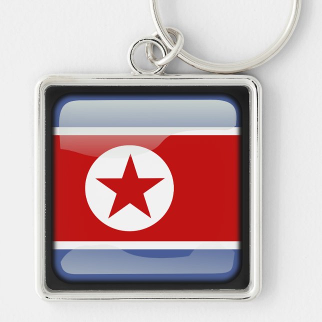 Porte-clés Drapeau de la Corée du Nord (Devant)