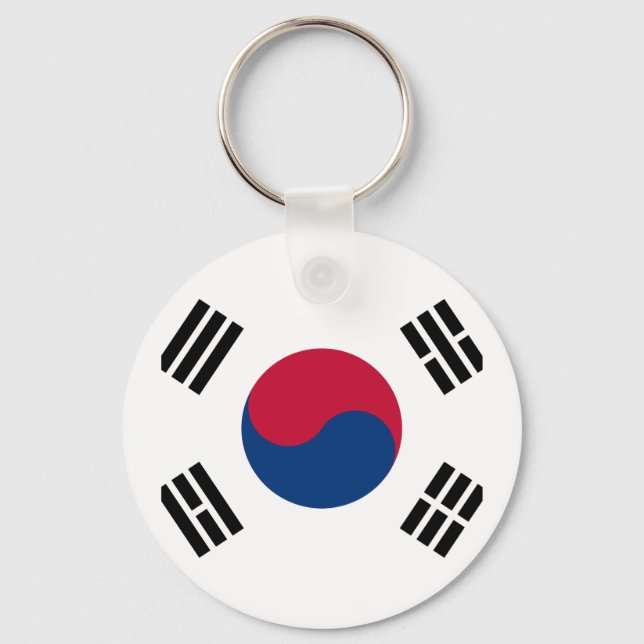 Porte-clés Drapeau de la Corée du Sud - 태 기 극 - 대 한 민 국  (Recto)