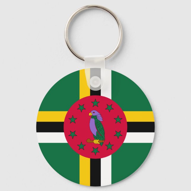 Porte-clés Drapeau de la Dominique (Recto)