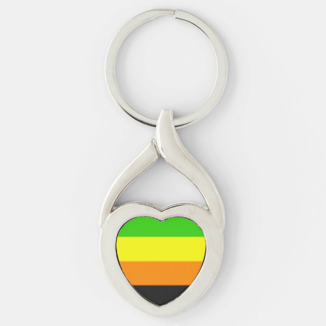 Porte-clés Drapeau de la Fierté Aromantique (Devant)