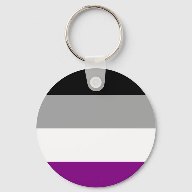Porte-clés Drapeau de la fierté asexuelle (Recto)