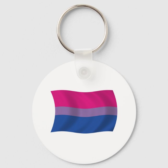 Porte-clés Drapeau de la fierté bisexuelle (Recto)