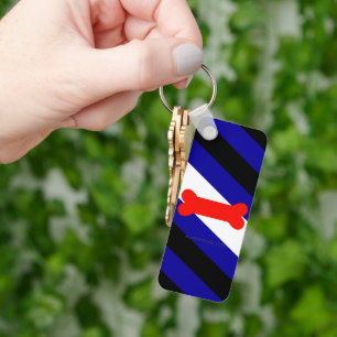 Porte-clés Drapeau de la fierté de jeu de chiots de SlipperyJ