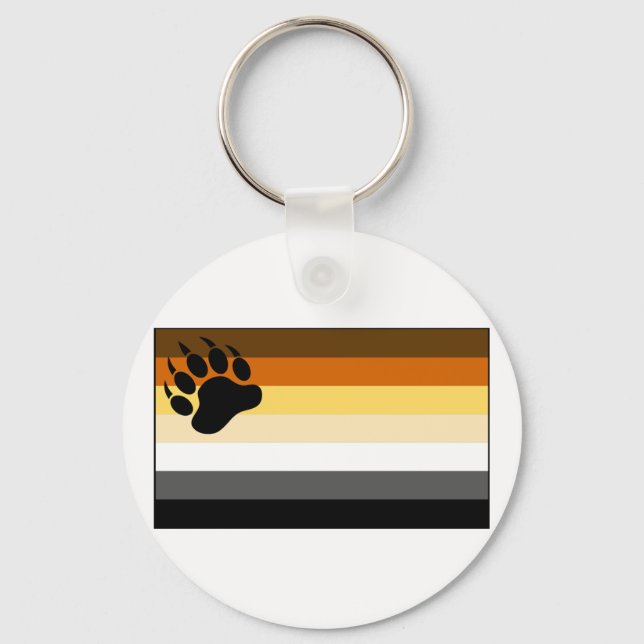 Porte-clés Drapeau de la fierté de l'ours gay (Recto)