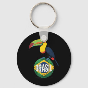 Porte-clés Drapeau de la fierté du Brésil Toucan de Brasil Ba