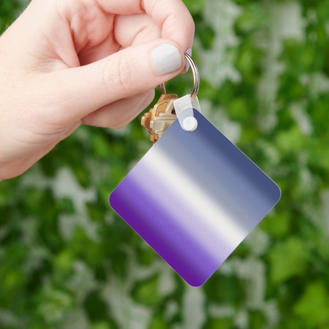 Porte-clés Drapeau de la fierté lesbienne du bouton Gradient  (main)