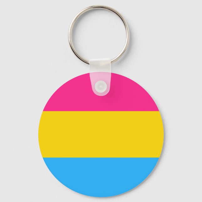 Porte-clés Drapeau de la fierté Pansexual (Recto)