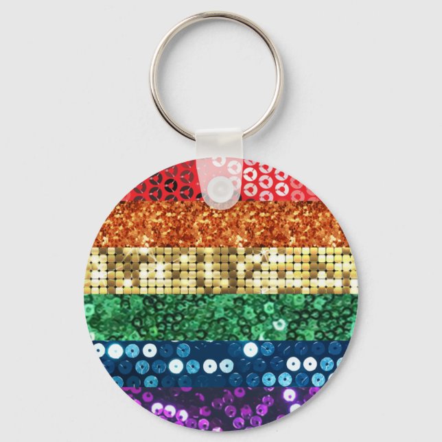 Porte-clés drapeau de la fierté séquentielle (Recto)