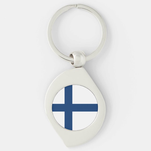 Porte-clés Drapeau de la Finlande (Devant)