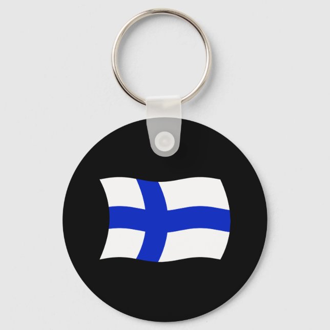 Porte-clés Drapeau de la Finlande (Recto)