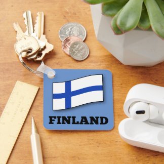 Porte-clés Drapeau de la Finlande conception personnalisée
