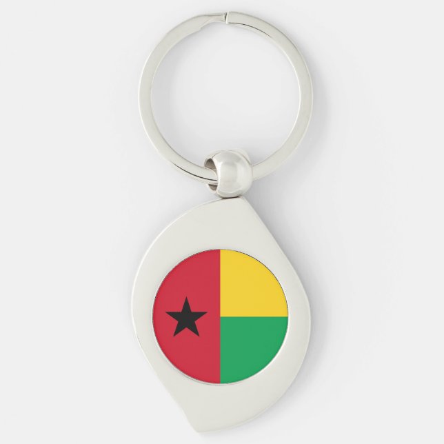 Porte-clés Drapeau de la Guinée Bissau (Devant)