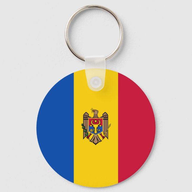 Porte-clés Drapeau de la Moldavie (Recto)