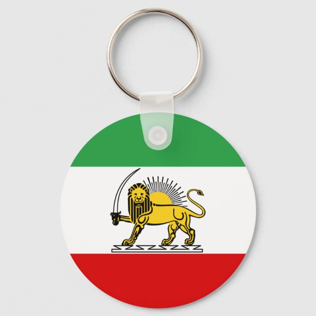 Porte-clés Drapeau de la monarchie constitutionnelle iranienn (Recto)