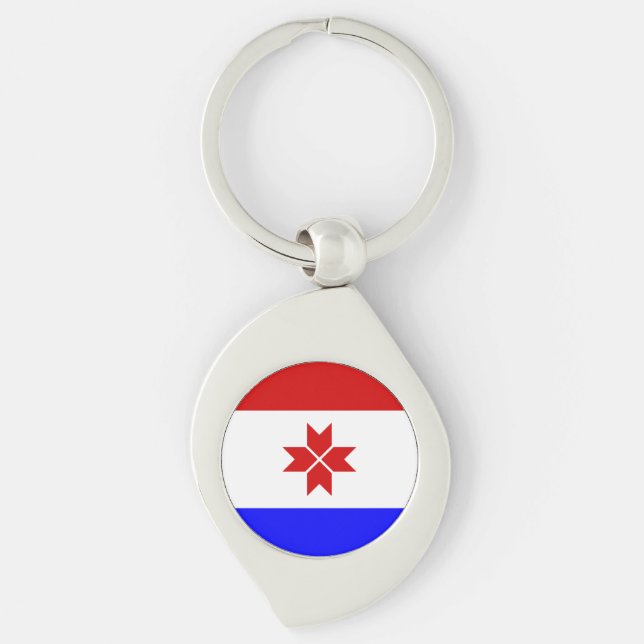 Porte-clés Drapeau de la Mordovie (Devant)