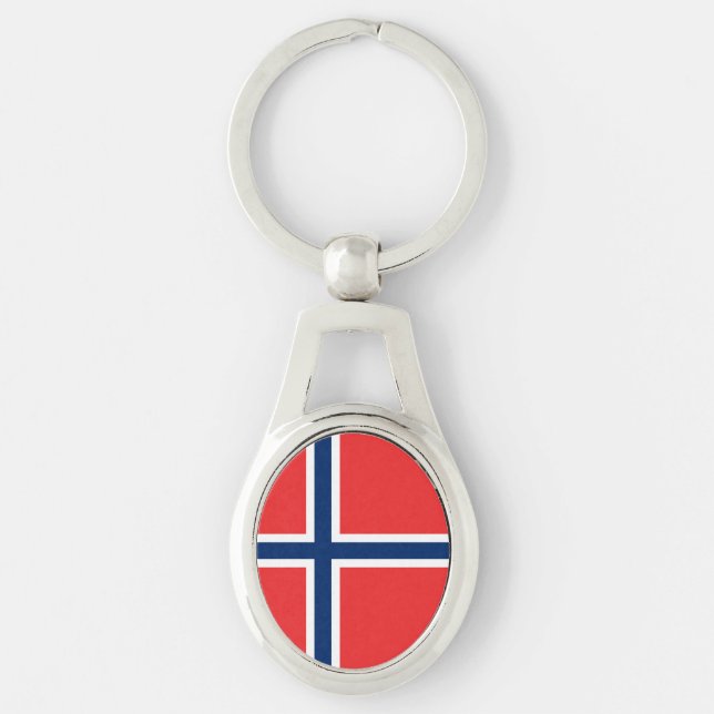 Porte-clés Drapeau de la Norvège (Devant)