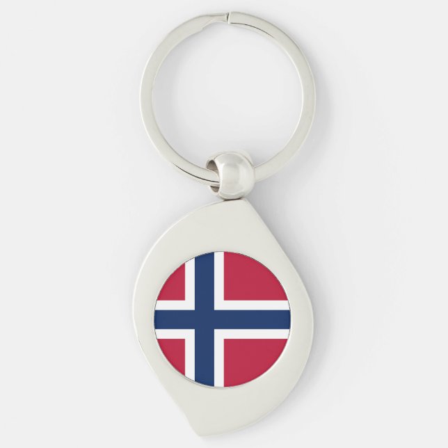 Porte-clés Drapeau de la Norvège (Devant)