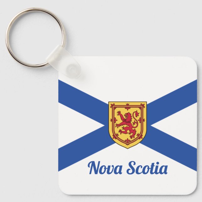 Porte-clés Drapeau de la Nouvelle-Écosse pour Bluenosers (Recto)