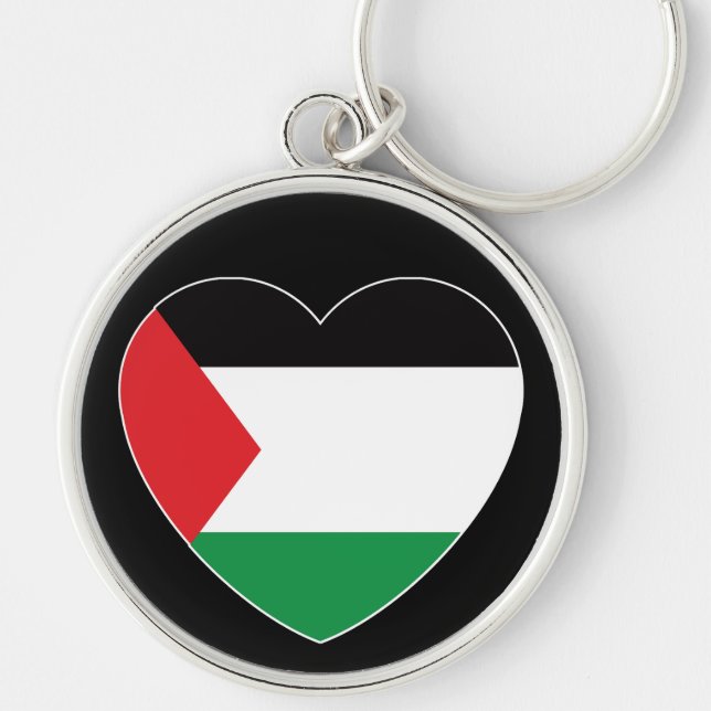 Porte-clés drapeau de la palestine mignon design graphique po (Devant)