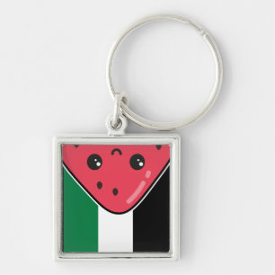 Porte-clés Drapeau de la Palestine mignonne avec Palestin san