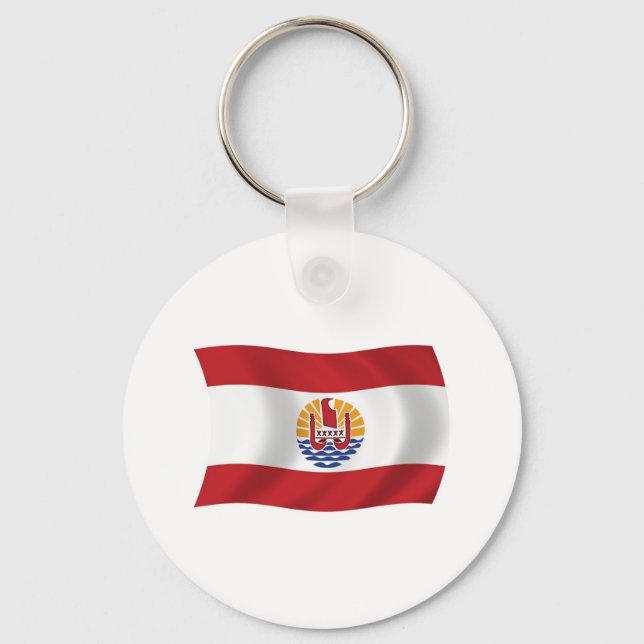 Porte-clés Drapeau de la Polynésie française (Recto)