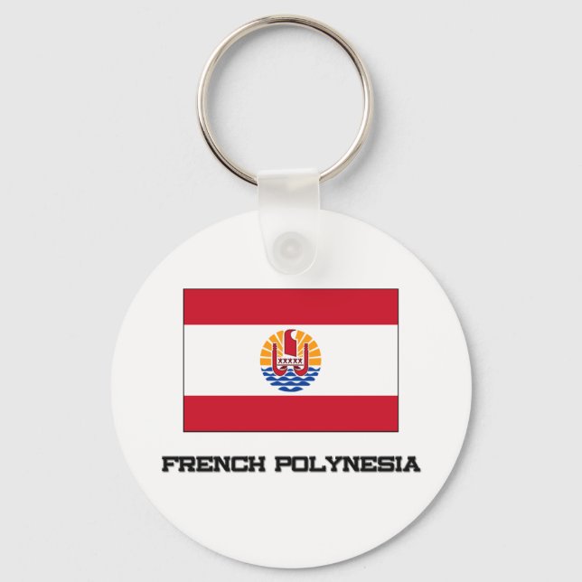 Porte-clés Drapeau de la Polynésie française (Recto)