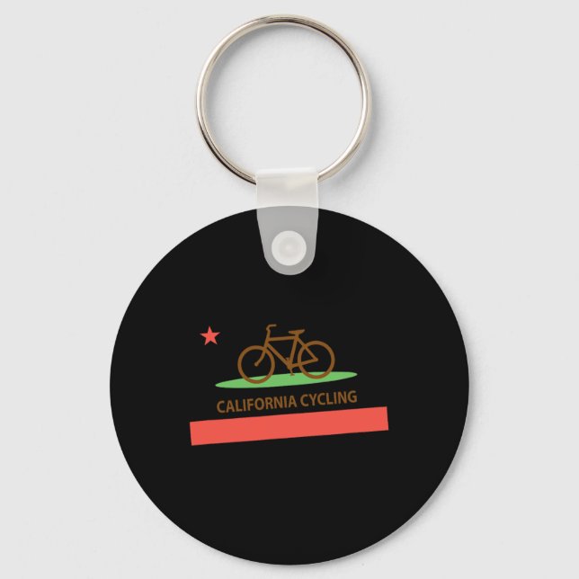 Porte-clés Drapeau de la République de Californie cyclisme ro (Recto)