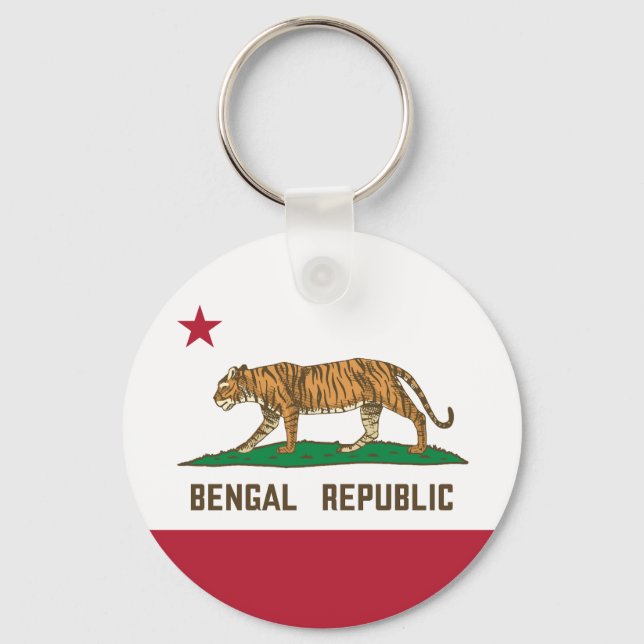 Porte-clés Drapeau de la République du Bengale de Tiger (Recto)
